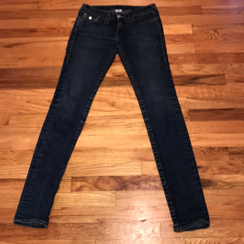 Blue skinny jeans